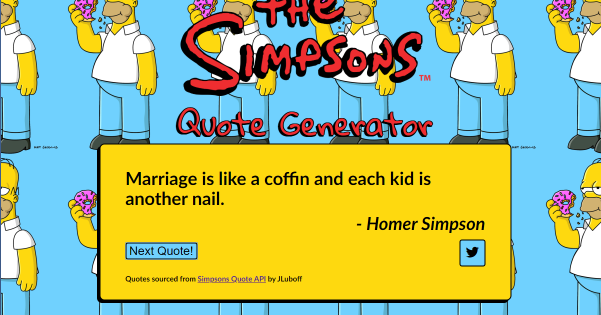 Front End Libs Project 1 - A Simpsons Random Quote Generator